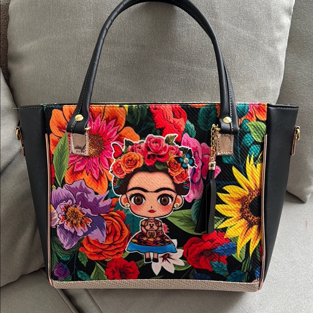 Colorful Floral Tote Bag